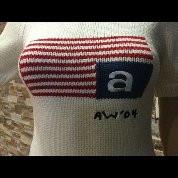 ALEXANDER WANG Knitted Flag Top In White - Picture 5 of 9